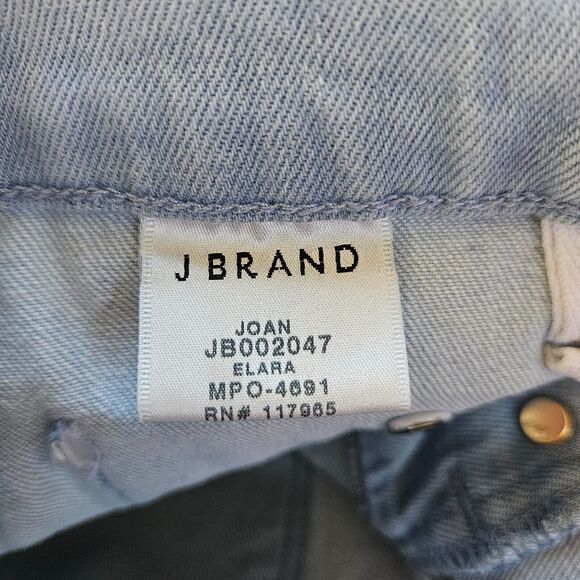 J BRAND Womens Joan Jeans 24 High Rise Elara Light Wash Exposed Button Fly Crop - Picture 10 of 12